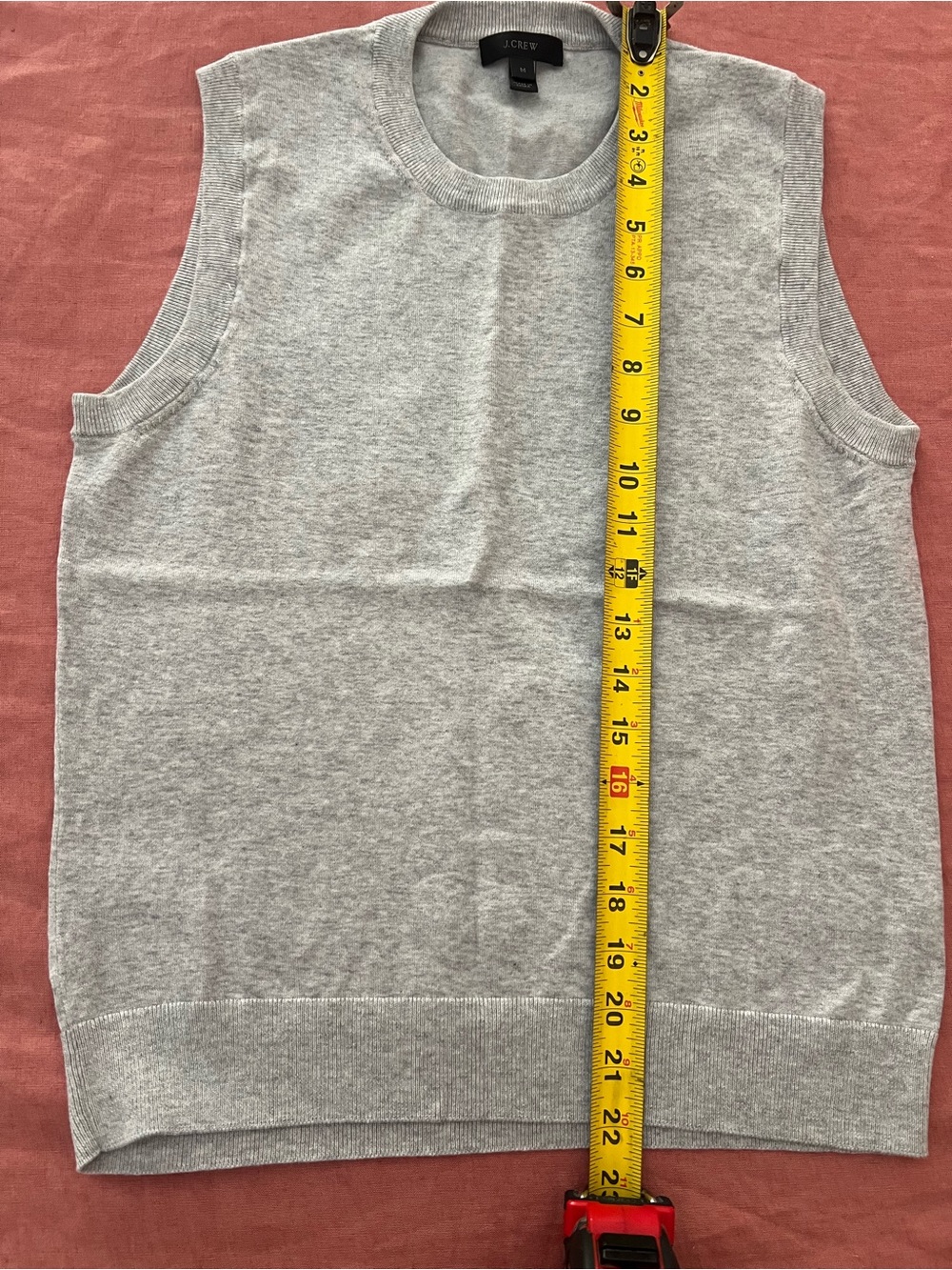 J. Crew Light Gray Sleeveless Cotton Blend Sweater Shell - Picture 9 of 10